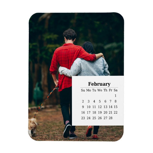 Overlay-Kalender Februar 2025 Magnet (Vertikal)
