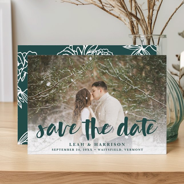 Overlay mit floralem Backer | FOTO Save The Date (Von Creator hochgeladen)