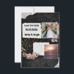 Overlay Photo Wedding Invitation  Photo Wedding  Einladung<br><div class="desc">Overlay Photo Wedding Invitation | Modern Minimalist Black  White Elegant Script</div>