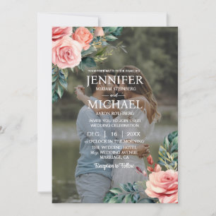 Overlay Portrait Picture Foto QR Rose Hochzeit Einladung