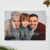 Overlay White Frohe Weihnachts-Weihnachtsfotokarte
