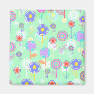 Overlayer Blumen Magnet