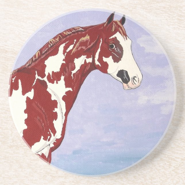 Overo Paint Horse Stallion Untersetzer (Vorne)