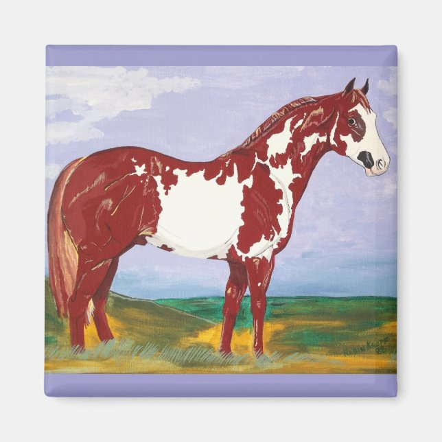 Overo Paint Stallion ~ Horse Magnet (Vorne)