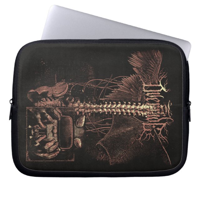 Override - Techno-Goth Streetwear Design Laptopschutzhülle (Vorderseite)