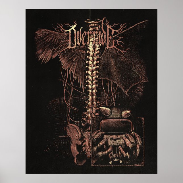 Override - Techno-Goth Streetwear Design Poster (Vorne)