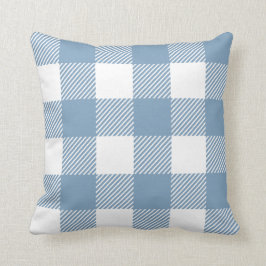 Oversified Dusty Blue Buffalo Kariert Kissen