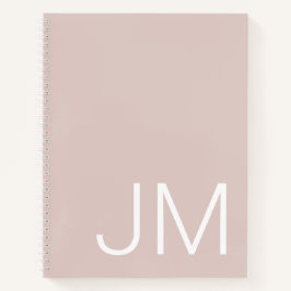 Oversifizierte Mit Monogramm Initials Blush Pink N Notizbuch
