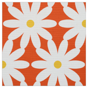 Oversifiziertes Retro-Gewebe der XL-Blume Stoff