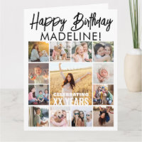 Oversized Foto Collage Happy Geburtstag geklappt