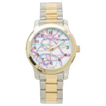 Oversized Two-Tone-Armbanduhr