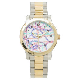 Oversized Two-Tone-Armbanduhr Armbanduhr