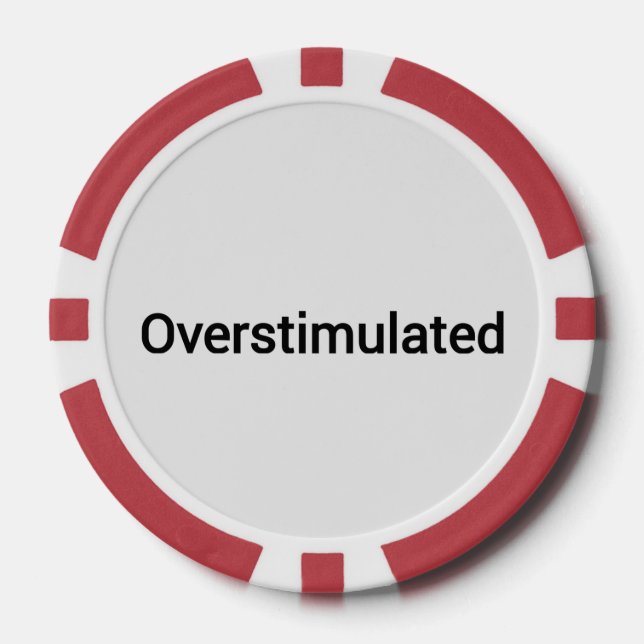 overstimulated word text pokerchips (Vorderseite)