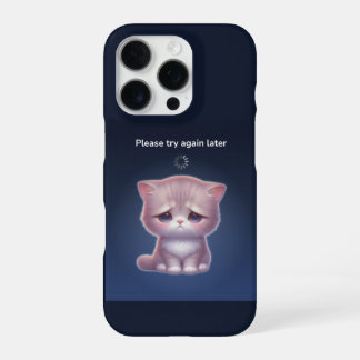 Overthinking Cat Phone Case – Cute Aesthetic iPhone 16 Pro Hülle