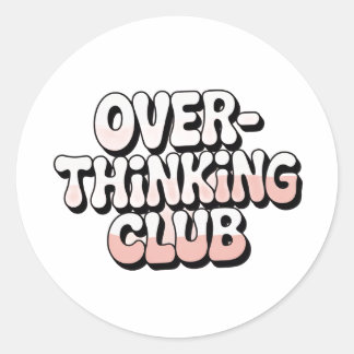 Overthinking Club Retro 90er Jahre Aufkleber