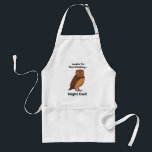 Overthinking Night Owl Funny Schürze<br><div class="desc">Overthinking Night Owl Funny Adult Apron originally designed by Nisha Prabhu. Cook, bake, or craft with a smile wearing our Overthinking Night Owl funny adult apron! Featuring a witty owl lost in thought, this apron is perfect for anyone who loves to spend late nights in the kitchen or workshop—overanalyzing every...</div>