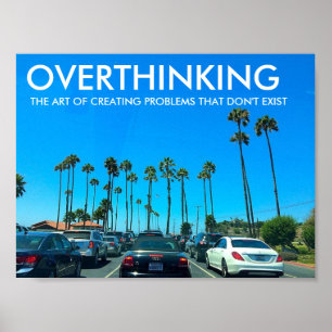 OVERTHINKING Trainings-Motivations-Plakat Poster