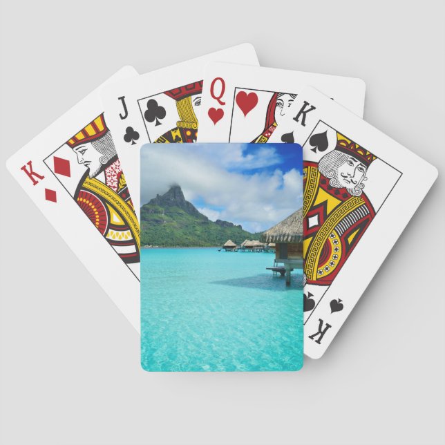 Overwater bungows Bora Bora in der Spielkarten (Rückseite)