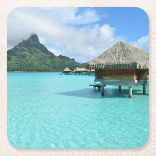 Overwater Erholungsort auf Bora Bora Untersetzer