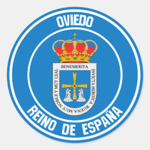 Oviedo Round Emblem Runder Aufkleber