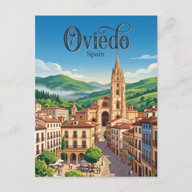 Oviedo Spanien Postkarte (Vorderseite)
