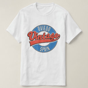 Oviedo Spanien Vintage-Style-Logo T-Shirt