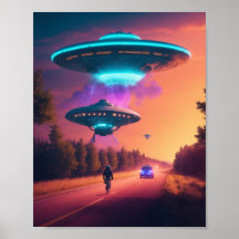 OVNI Espace Alien Affiches numériques et art mural
