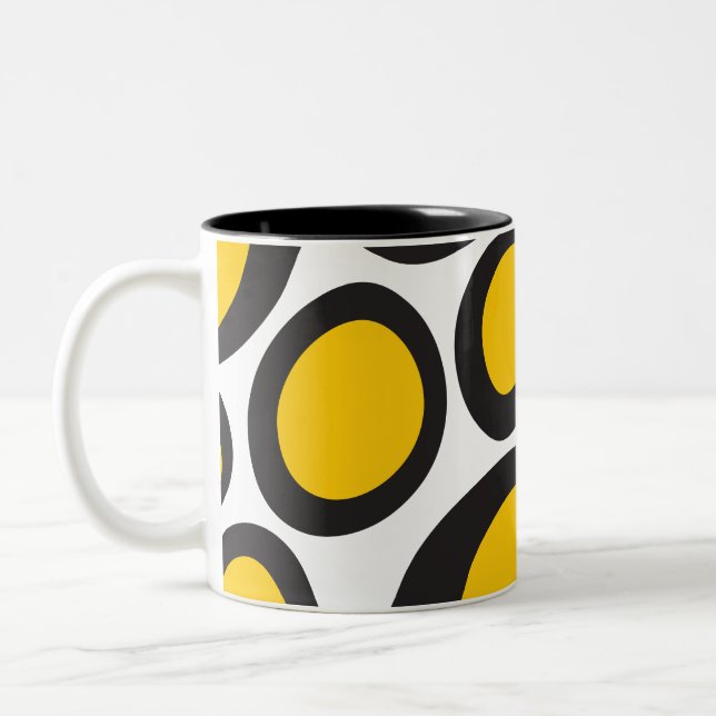 Ovvio Black and Yellow Two-Tone Coffee Tasse (Links)
