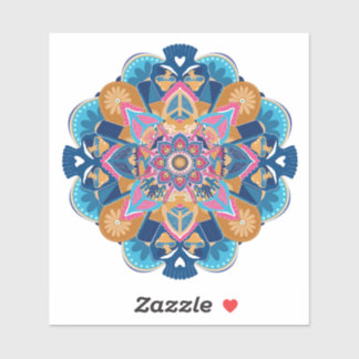 OW Blue Mandala Aufkleber