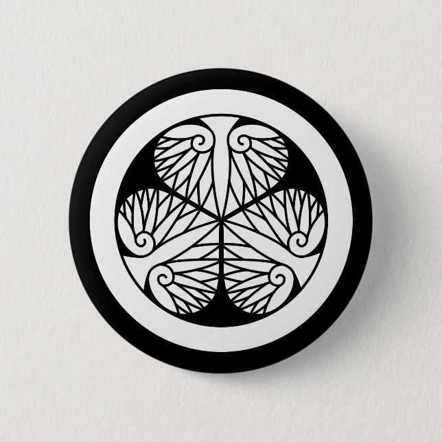Owari hollyhock(Edo17) Button (Vorderseite)