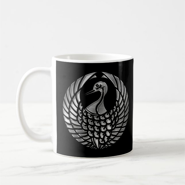 Owari Mori Clan Kamon Silver Chrome Kaffeetasse (Links)