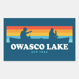 Owasco Lake New York Canoe Rechteckiger Aufkleber