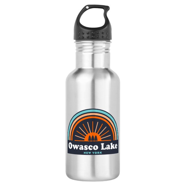 Owasco Lake New York Edelstahlflasche (Vorderseite)