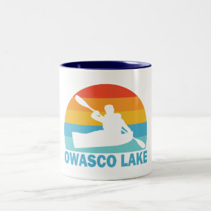 Owasco Lake New York Kajak Zweifarbige Tasse