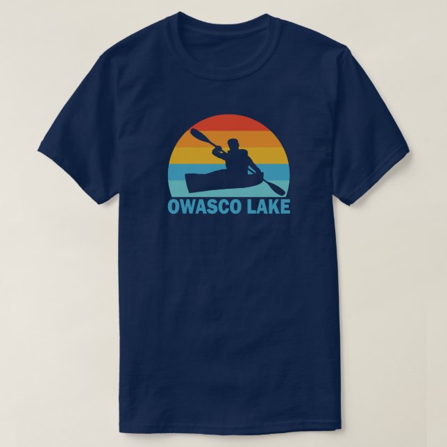 Owasco Lake New York Kayak T-Shirt (Design vorne)