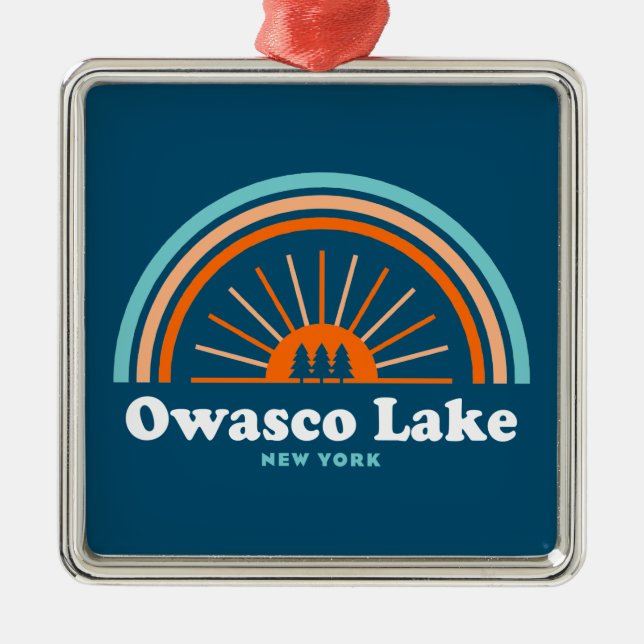 Owasco Lake New York Ornament Aus Metall (Vorne)