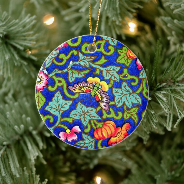 Owen Jones Antike Orientalische Schmetterlinge Keramik Ornament (Baum)