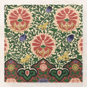 Owen Jones Chinoiserie Roter Lotus Blumen Kunst De Glasuntersetzer