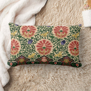 Owen Jones Chinoiserie Roter Lotus Blumendesign Lendenkissen