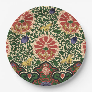 Owen Jones Chinoiserie Roter Lotus Blumendesign Pappteller