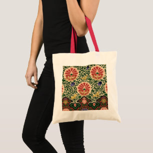Owen Jones Chinoiserie Roter Lotus Blumendesign Tragetasche