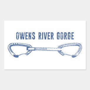 Owens River Gorge Felsklimmen Quickdraw Rechteckiger Aufkleber