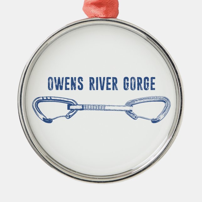 Owens River Gorge Klettersteig Quickdraw Ornament Aus Metall (Vorne)