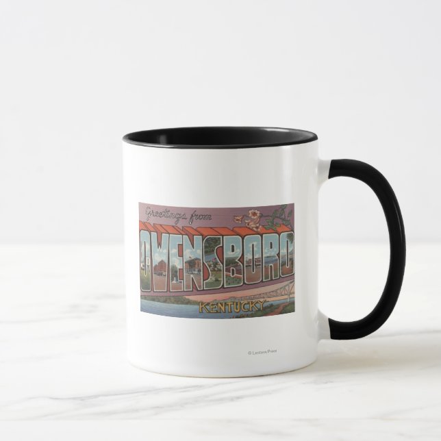 Owensboro, Kentucky - Große Briefszenen Tasse (Rechts)