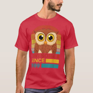 Owl 1999 Geburtstag Funny Vintag Owl Retro Sunset T-Shirt