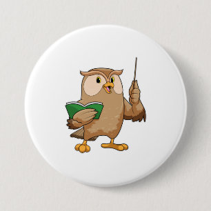 Owl als Lehrer mit Buch & Pointer Button