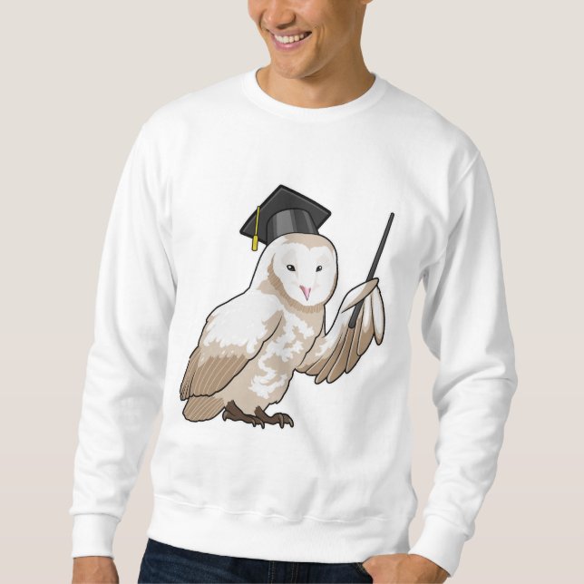 Owl als Lehrer mit Pointer Sweatshirt (Vorderseite)
