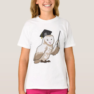 Owl als Lehrer mit Pointer T-Shirt