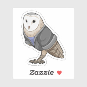 Owl als Sekretär Aufkleber