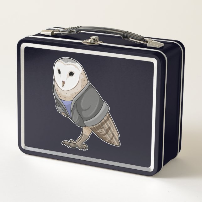 Owl als Sekretär Metall Brotdose (Vorderseite)
